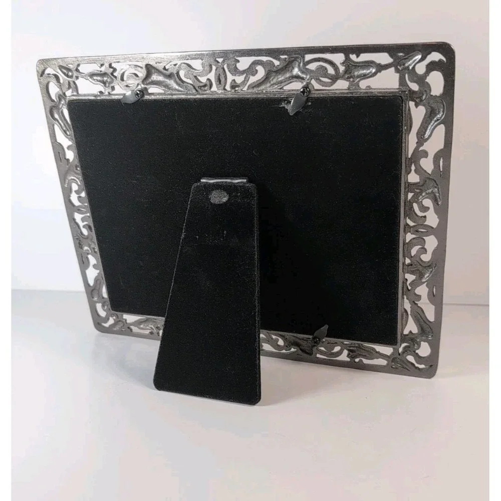Sage Brand Ornate Baroque Picture‎ Frame Pewter Holds Two 4